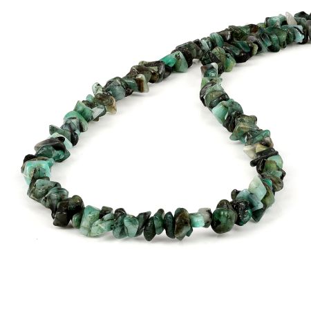 Emerald Nuggets stone necklace, 925 Sterling silver necklace for women, handmade jewelry
